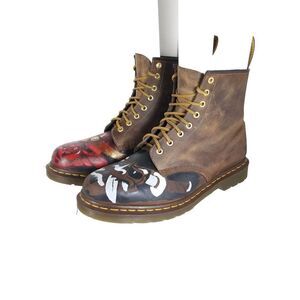 Dr.Martens Men's 1460 US12 Crazy Horse Leather Hand Painted LaceUp Combat Boots